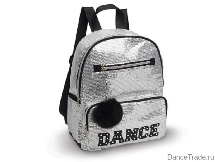 Рюкзак с серебристыми пайетками от DansBagz